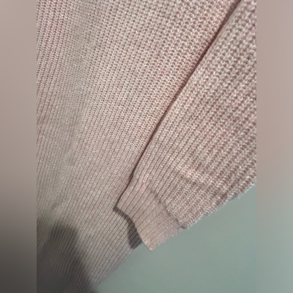 Eloquii Heart Shaped Button Pink VNeck Sweater Dress - Picture 6 of 10